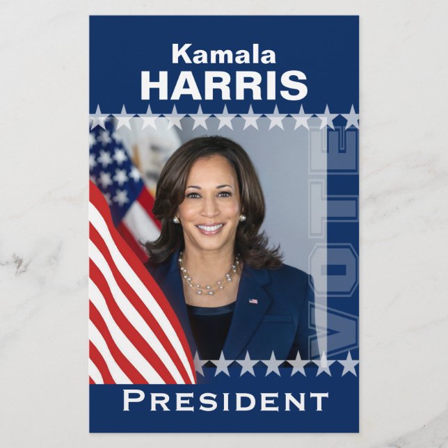Kamala Harris Kampanj Template Flygblad (Framsidan)