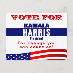 Kamala Harris Kampanj-valmall - vykort