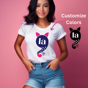 Kamala Harris La Cat Rosa och Blue t-shirt
