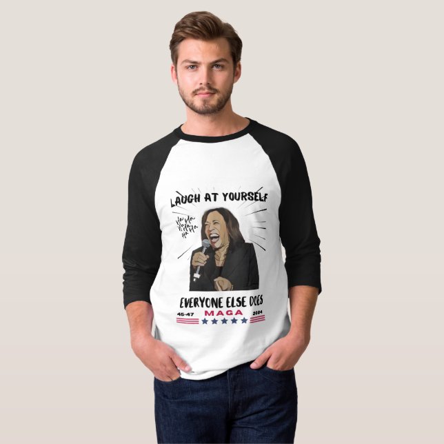 Kamala Harris Laughing T-Shirt (Hel framsida)