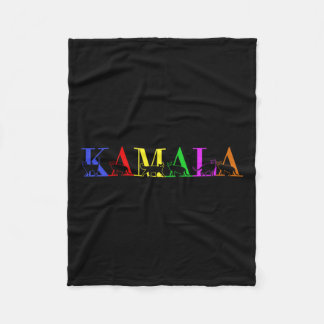 Kamala Harris Lgbt Cute Postive Cat Lettering Font Fleecefilt