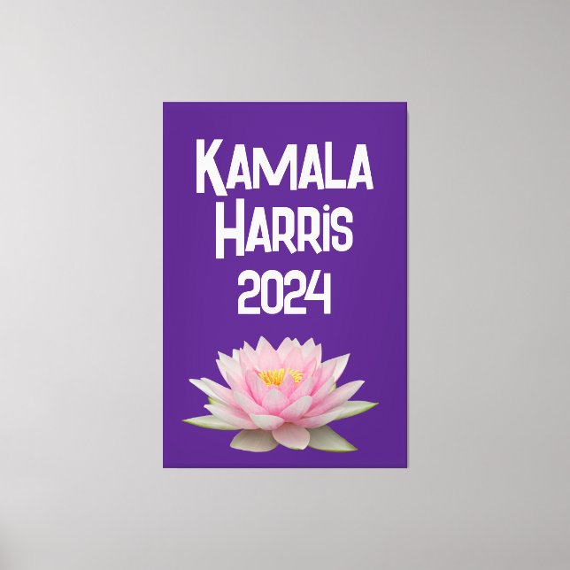 Kamala Harris Lotus 2024 Canvastryck (Framsida)