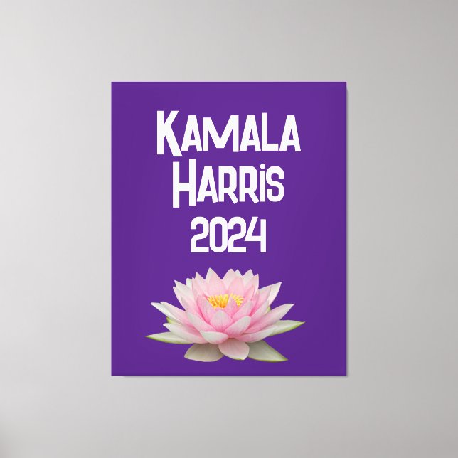 Kamala Harris Lotus 2024 Canvastryck (Framsida)