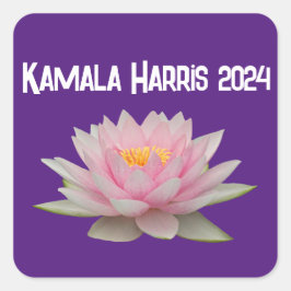 Kamala Harris Lotus 2024 Fyrkantigt Klistermärke