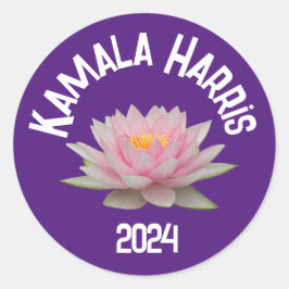 Kamala Harris Lotus 2024 Runt Klistermärke