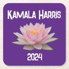 Kamala Harris Lotus 2024 Underlägg Papper Kvadrat