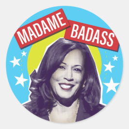 Kamala Harris / Madame Badass Runt Klistermärke