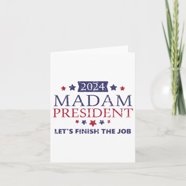Kamala Harris Madame President Låt Oss Slutföra Up Kort (Framsida)