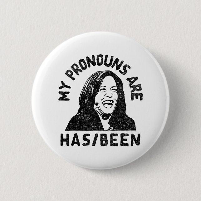 Kamala Harris Mina pronouns är talman. Knapp (Framsida)
