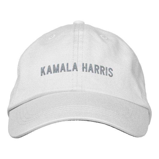 Kamala Harris minimalistisk anpassad ljusrosa text Broderad Keps (Framsida)