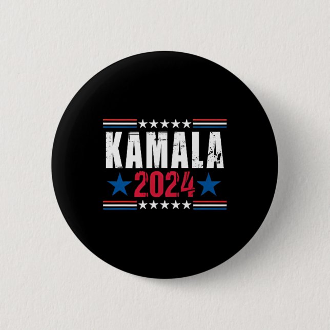 Kamala Harris Mitten Finger säger det till min Ans Knapp (Framsida)