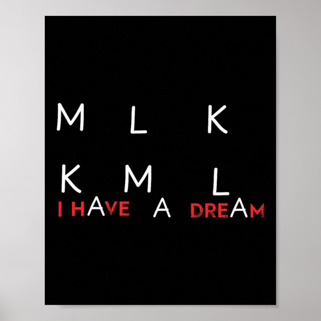 Kamala Harris Mlk Kml Jag har ett drömval Poster (Framsidan)