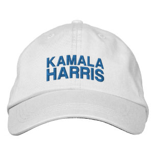 Kamala Harris modern blå typografi anpassad Broderad Keps