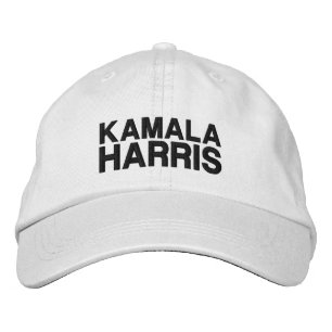Kamala Harris modern typografi anpassad svart vit Broderad Keps