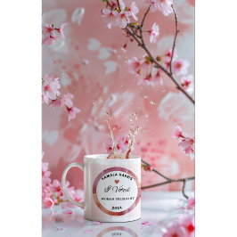 Kamala Harris Mugg. Vitt och Ljust rosa Färg. Kaffemugg