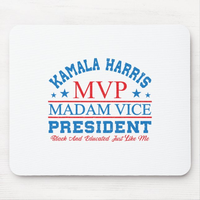 Kamala Harris Mvp (Vice, president Black och E) Musmatta (Framsidan)
