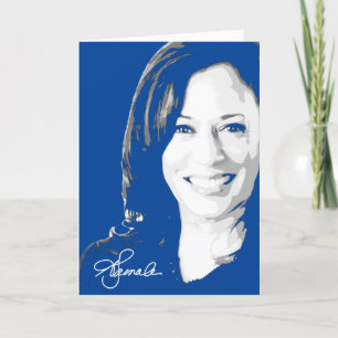 Kamala Harris Namnteckning Kort
