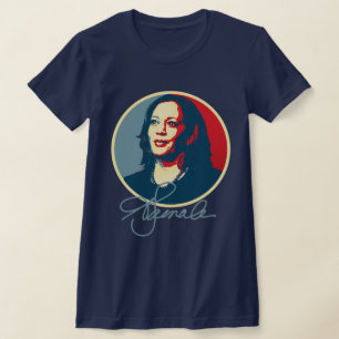 Kamala Harris Namnteckning Porträtt T Shirt