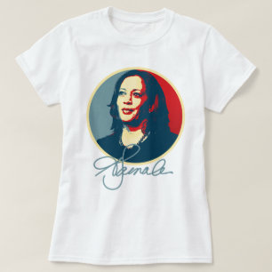 Kamala Harris Namnteckning Porträtt T Shirt