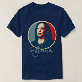 Kamala Harris Namnteckning Porträtt T Shirt
