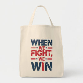 KAMALA HARRIS - NÄR VI KÄMPAR VINNA! Tote Bag Tygkasse