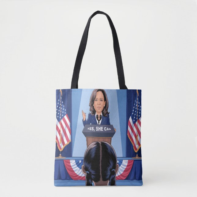 KAMALA HARRIS NIECE - JA HON KAN TALA BAG TYGKASSE (Framsida)
