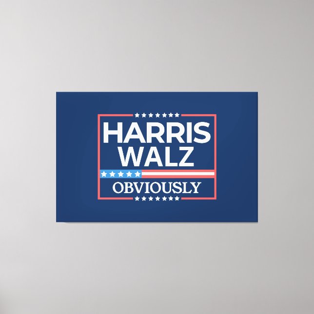 Kamala Harris och Tim Walz 2024 Canvastryck (Framsida)
