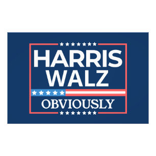 Kamala Harris och Tim Walz 2024 Fototryck