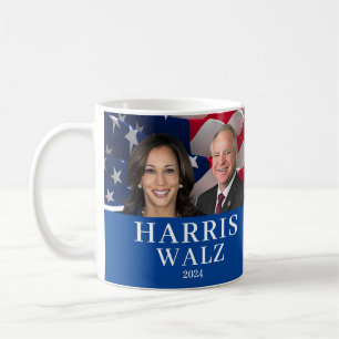 Kamala Harris och Tim Walz 2024 Kaffemugg