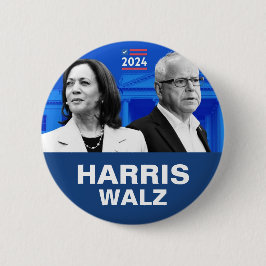 Kamala Harris och Tim Walz 2024 Knapp