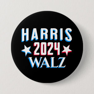 Kamala Harris och Tim Walz 2024 Knapp