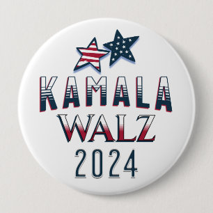 Kamala Harris och Tim Walz 2024 Knapp