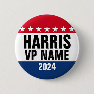 Kamala Harris och Vice Pres 2024 - Classic Design Knapp