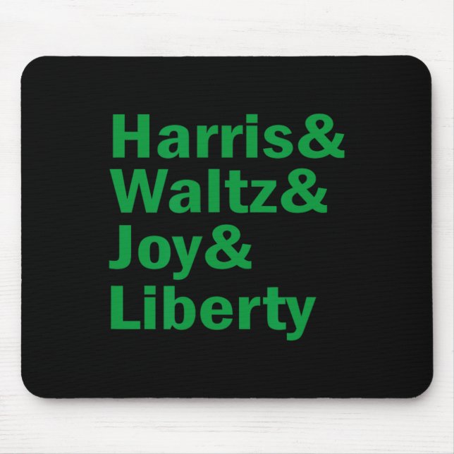 Kamala Harris och Waltz Joy Liberty Funny Musmatta (Framsidan)
