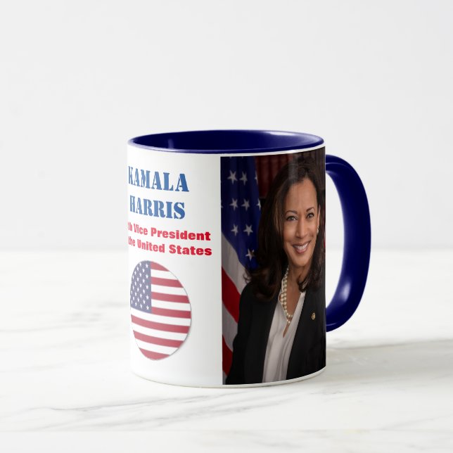 Kamala Harris Officiell Porträtt Coffee Mugg (Framsida höger)