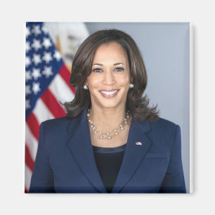 Kamala Harris Officiell Porträtt Magnet