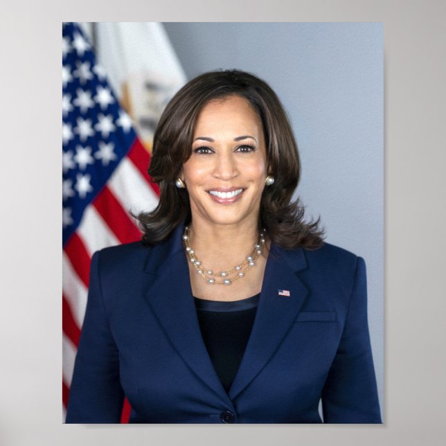 Kamala Harris Officiell Porträtt Poster (Framsidan)