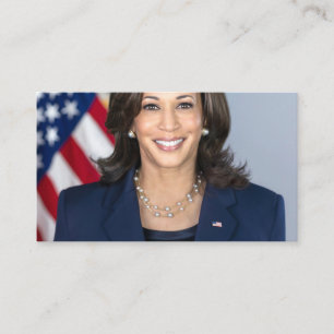 Kamala Harris Officiell Porträtt Visitkort