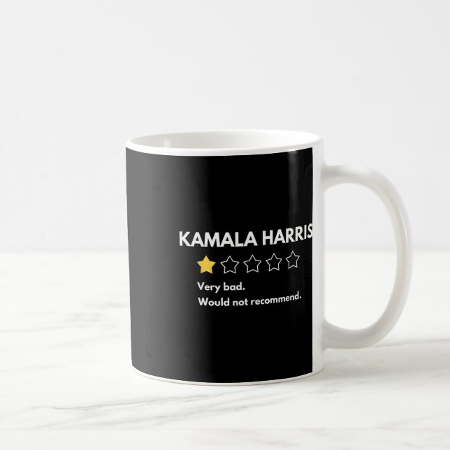 Kamala Harris One 1 Star-klassificering Mycket dål Kaffemugg (Höger)