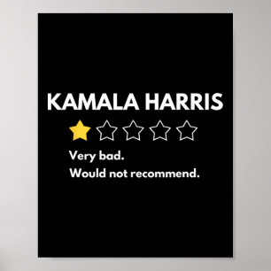 Kamala Harris One 1 Star-klassificering Mycket dål Poster