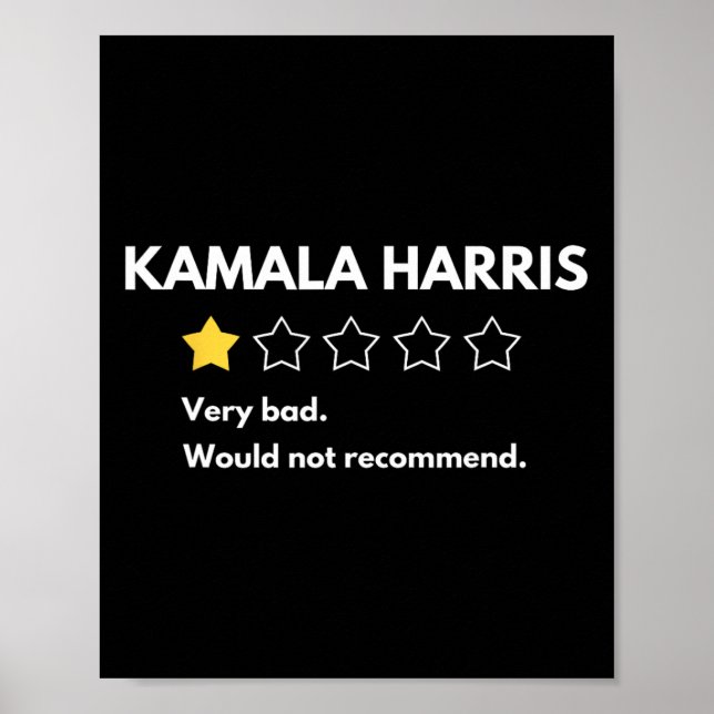 Kamala Harris One 1 Star-klassificering Mycket dål Poster (Framsidan)
