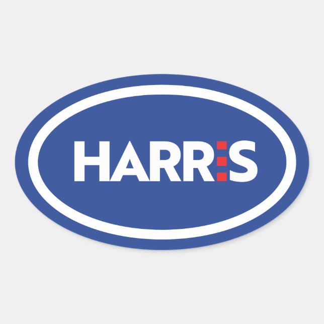 Kamala Harris Ovalt Klistermärke (Framsida)