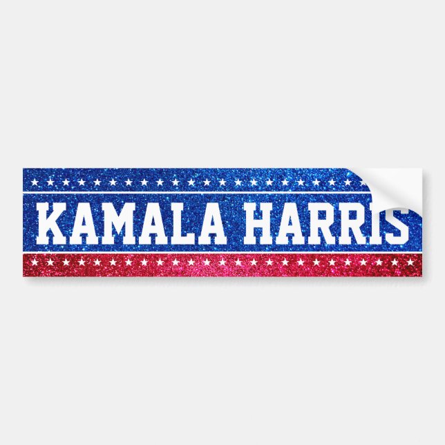 Kamala Harris Patriotic Coffee Mugg - 2024 Bildekal (Framsidan)