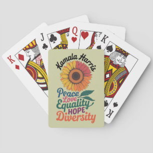 Kamala Harris Peace Kärlek Equality Hope Diversity Casinokort