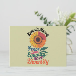 Kamala Harris Peace Kärlek Equality Hope Diversity Inbjudningar