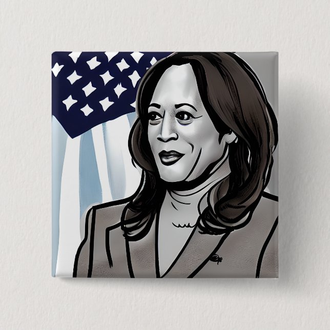 Kamala Harris Politik Knapp (Framsida)
