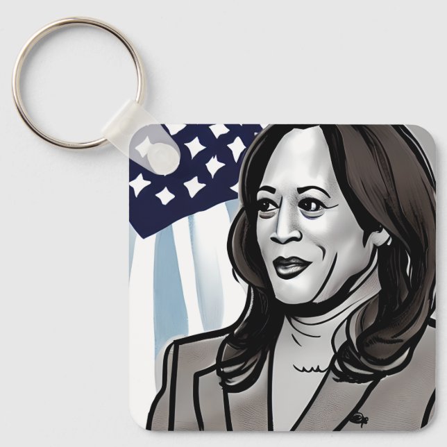Kamala Harris Politik Nyckelring (Framsida)