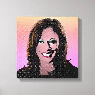 Kamala Harris Pop Art Painting Canvastryck