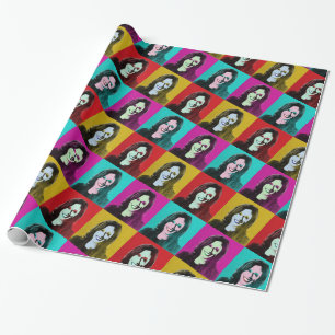 Kamala Harris Pop Art (Rosa, skaldjur, Guld, rött) Presentpapper