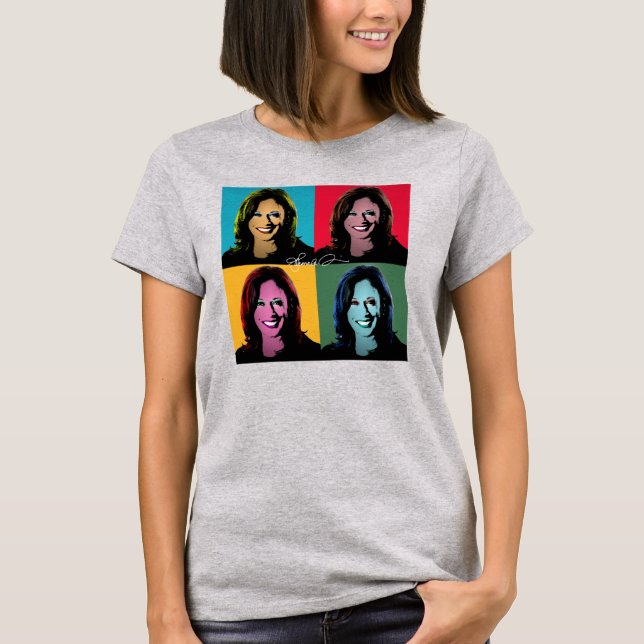 KAMALA HARRIS Pop Art T Shirt (Framsida)